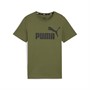 Puma Junior Drenge Essentials Stor Logo T-shirt Oliven