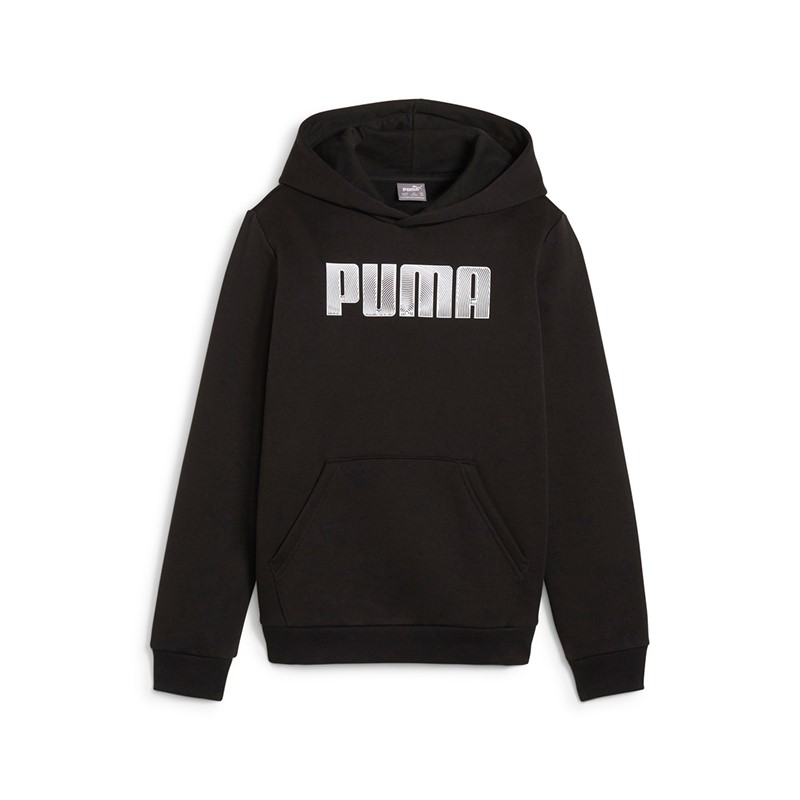 Puma Junior Boys Essentials Logo Hoodie Puma Black