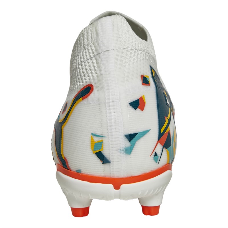 Puma Chaussures de Football Puma Junior Future 7 Match Creativity FG/AG Terrain Firme/Artificiel Blanc