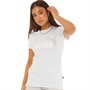 Puma Damen Essentials Zwei Farben Logo T-Shirt Blau