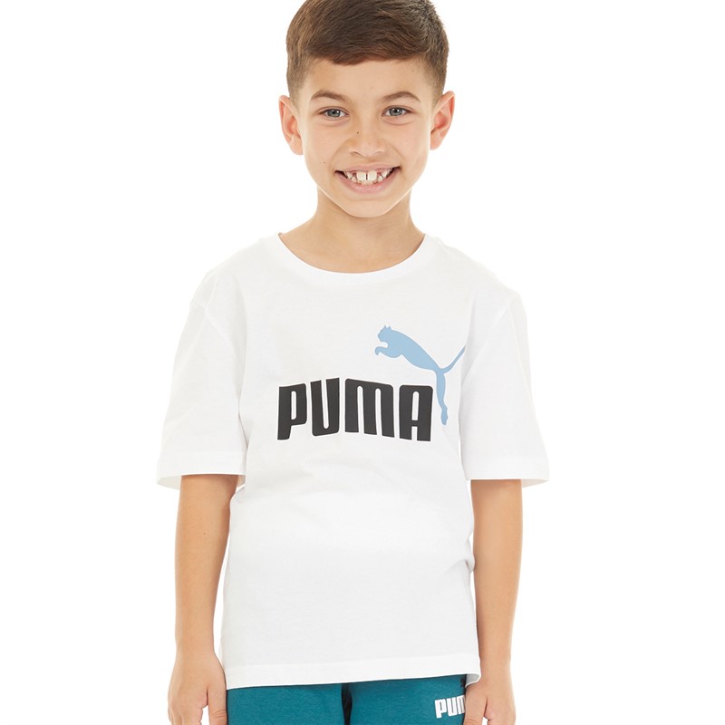 Puma T-shirt met logo voor Jongens Puma Wit