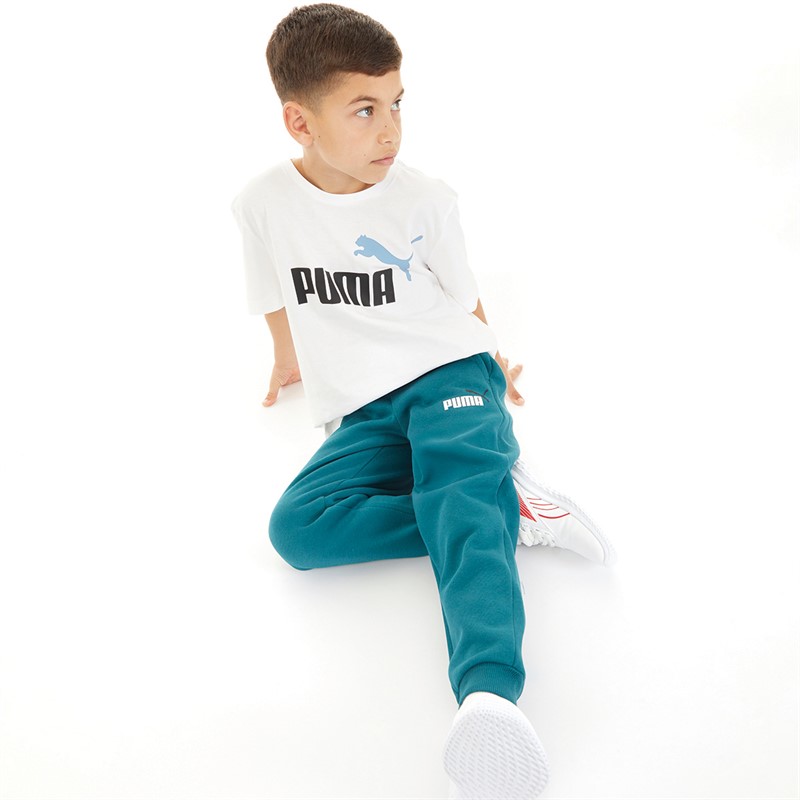 Puma T shirt Puma blanc Garcon junior Essentials Logo