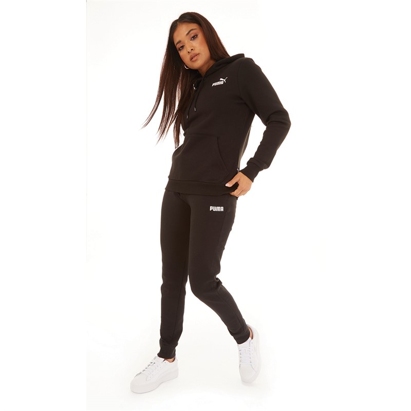 Black puma joggers womens sale