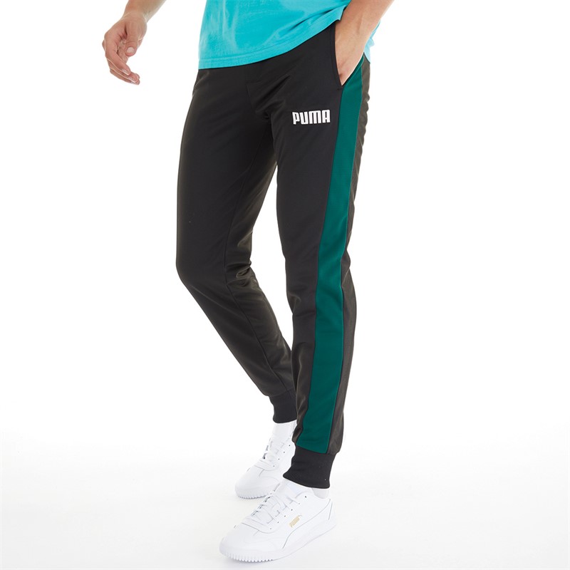 Puma Mens Track Pants Black/Green