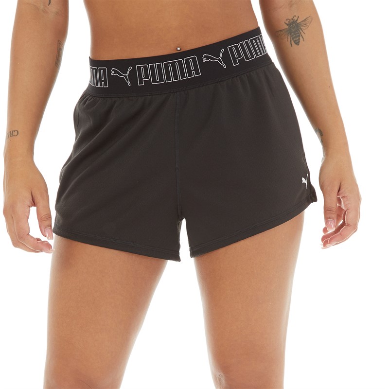 Puma Womens Train Elastic 3 Shorts Black