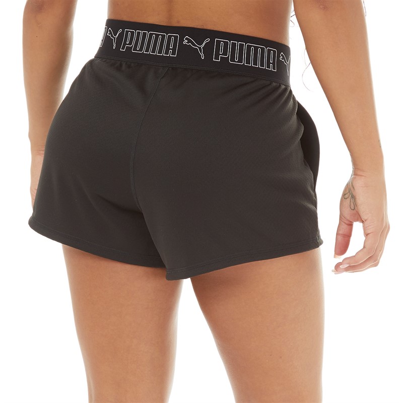 Puma Womens Train Elastic 3 Shorts Black