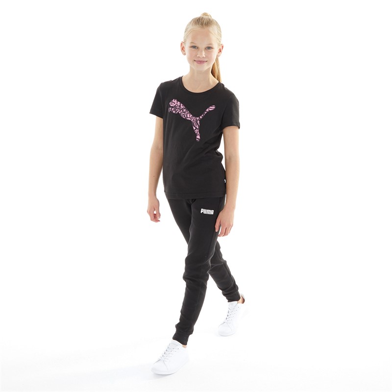 Puma Junior Girls Spacer Joggers Puma Black