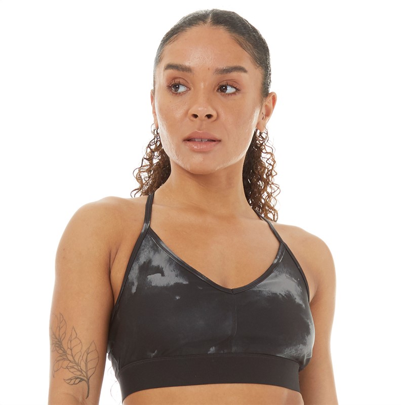 Puma Womens Low Impact Risktaker Bra Top Puma Black Print