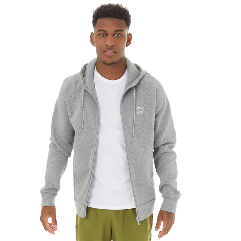 Buy Puma Mens Classics Tech Full Zip Hoodie Med Grey Heather