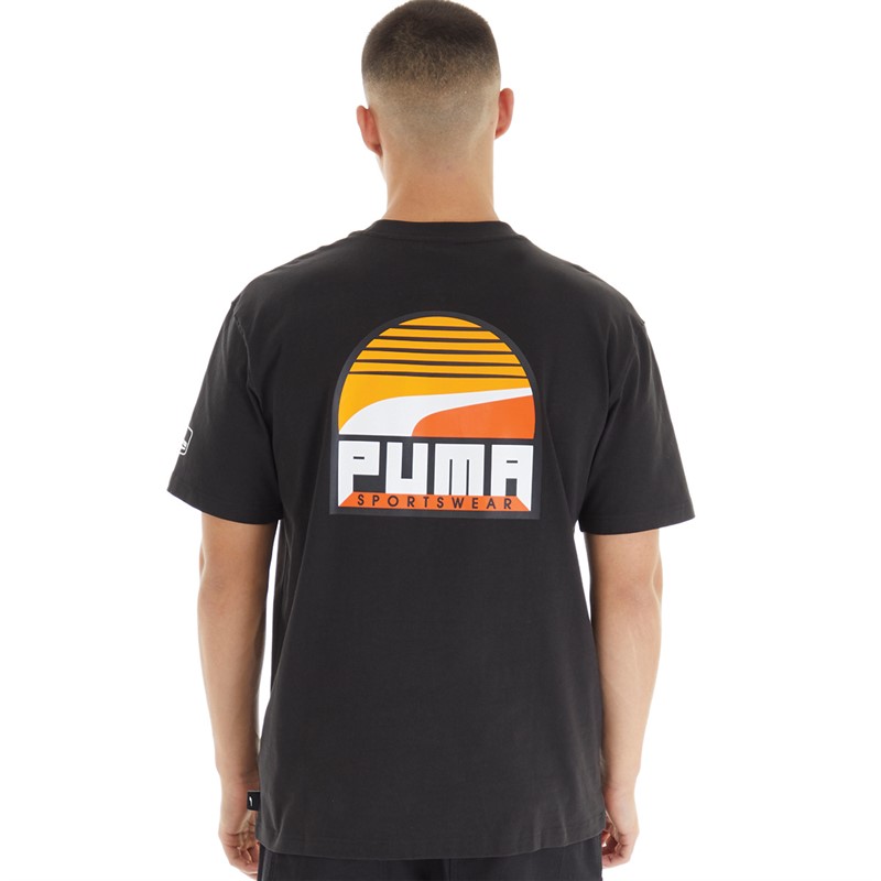 Puma Mens Uptown Stick To It Graphic T-Shirt Puma Black