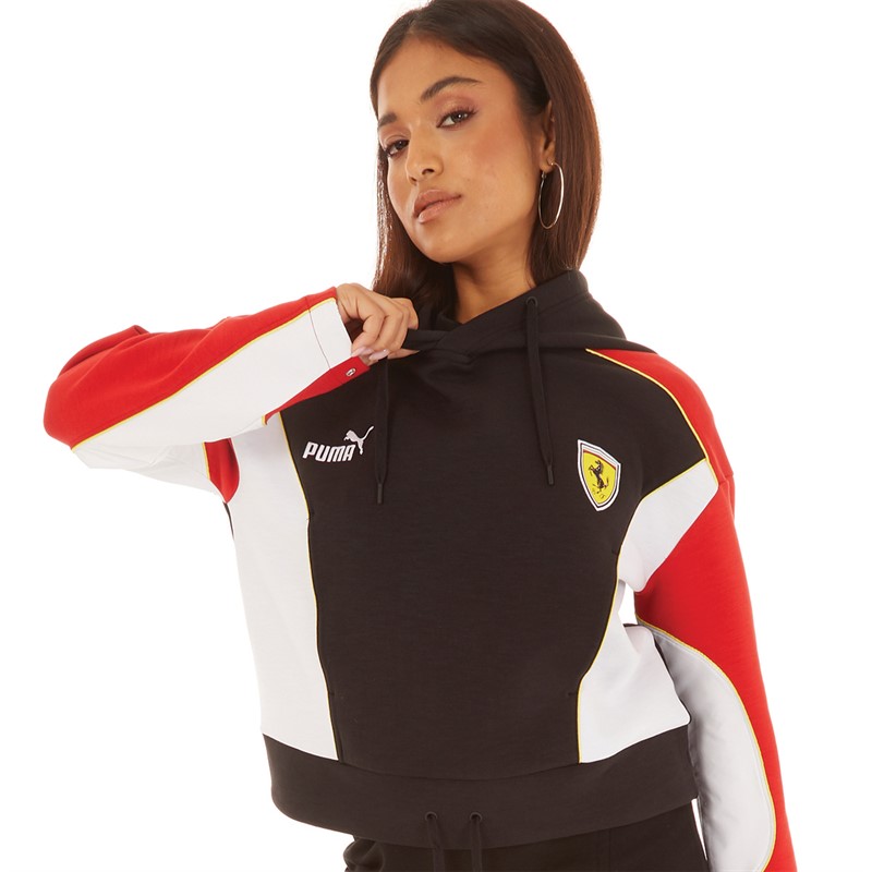 Puma Womens Ferrari Race X June Ambrose Hoodie Rosso Corsa