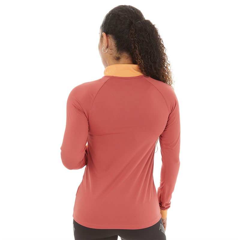 Puma Womens First Mile Mid Layer Running Top Astro Red