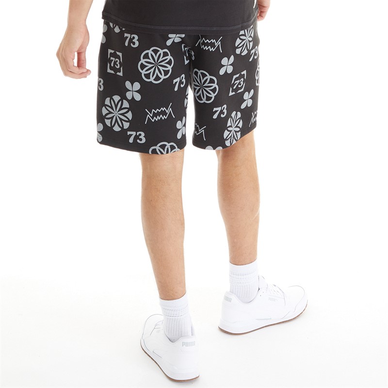 Puma Mens Booster Clyde Print Basketball Shorts Puma Black