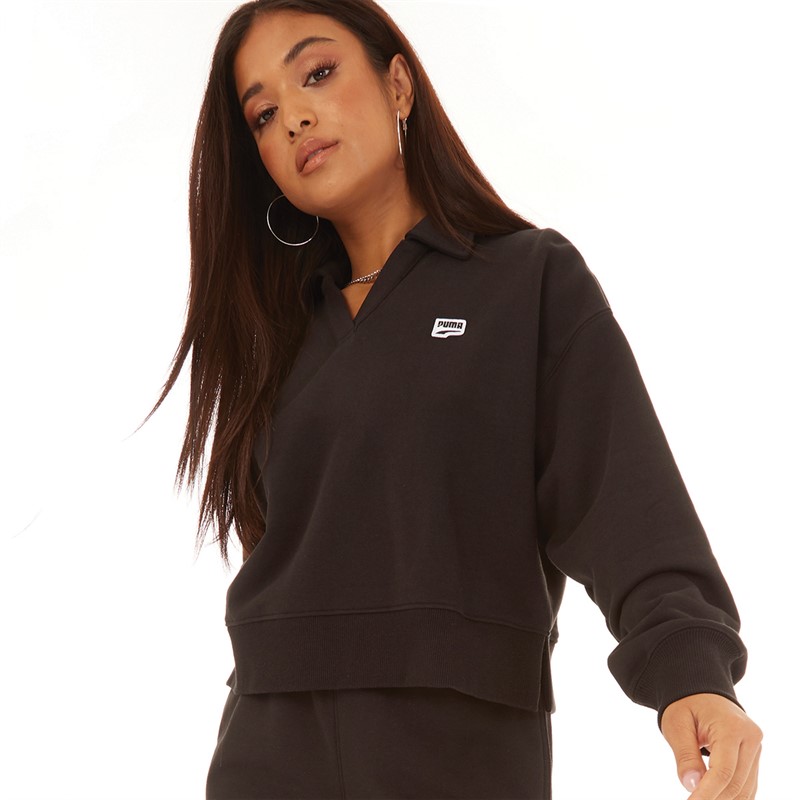 Puma Womens Downtown Oversized Polo Puma Black