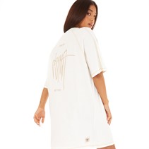 Puma Womens Classics Re:Collection Tee Dress Warm White