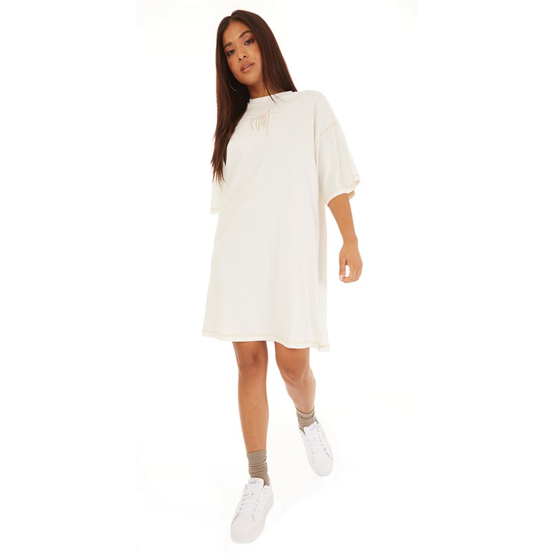 Puma Womens Classics Re:Collection Tee Dress Warm White