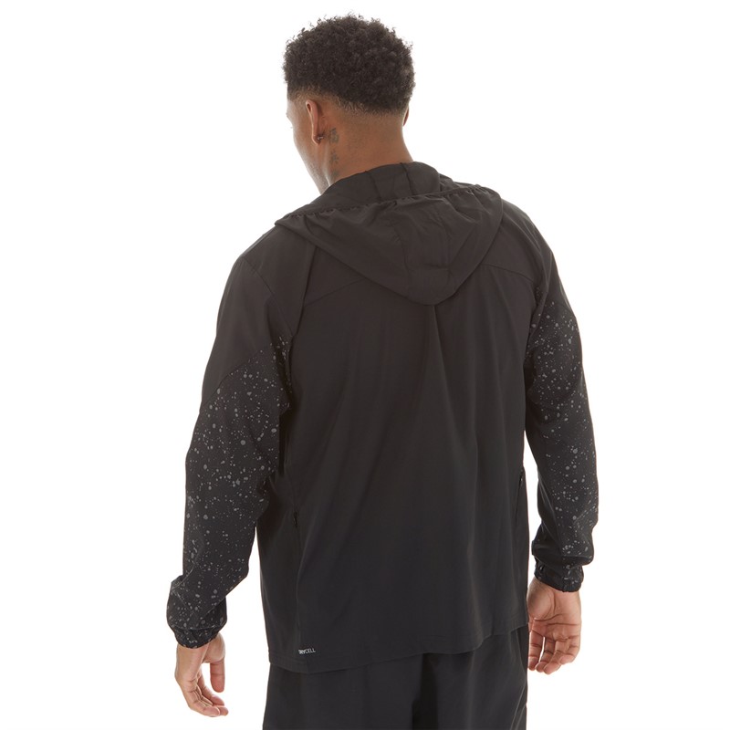 Puma Mens Reflective AOP Woven Running Jacket Puma Black