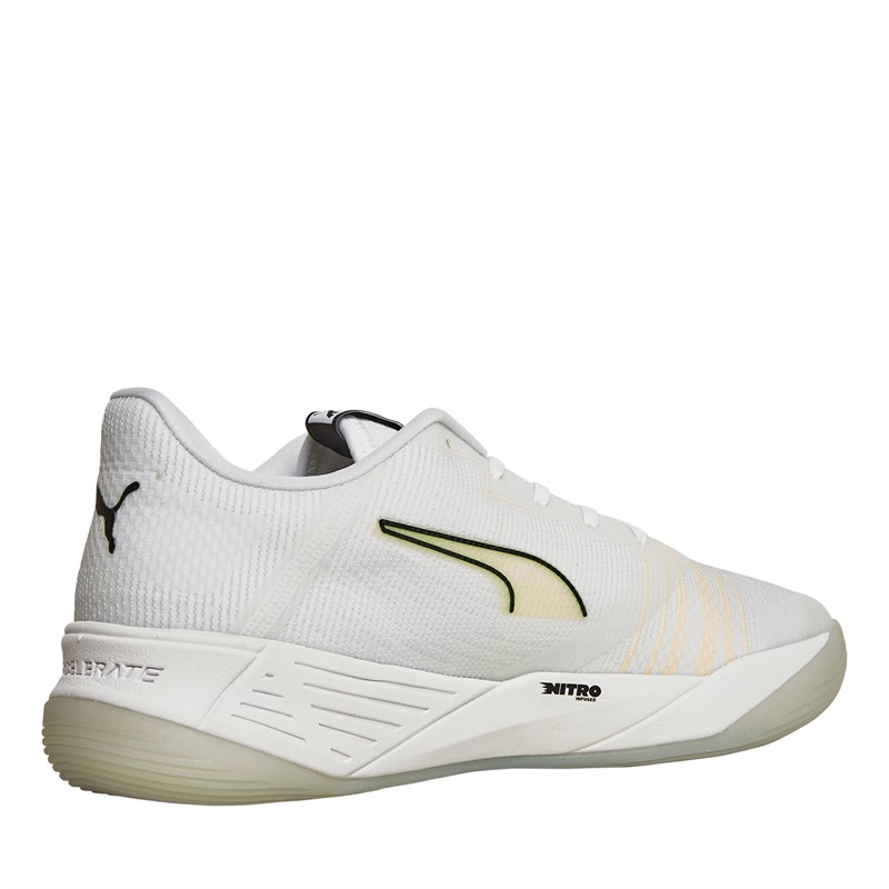 Puma Mens Accelerate Turbo Nitro II Indoor Court Shoes White/Black