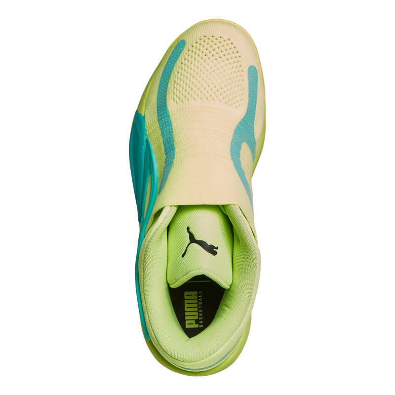 Buy Puma Mens Rise Nitro Basketball Shoes Yellow Green