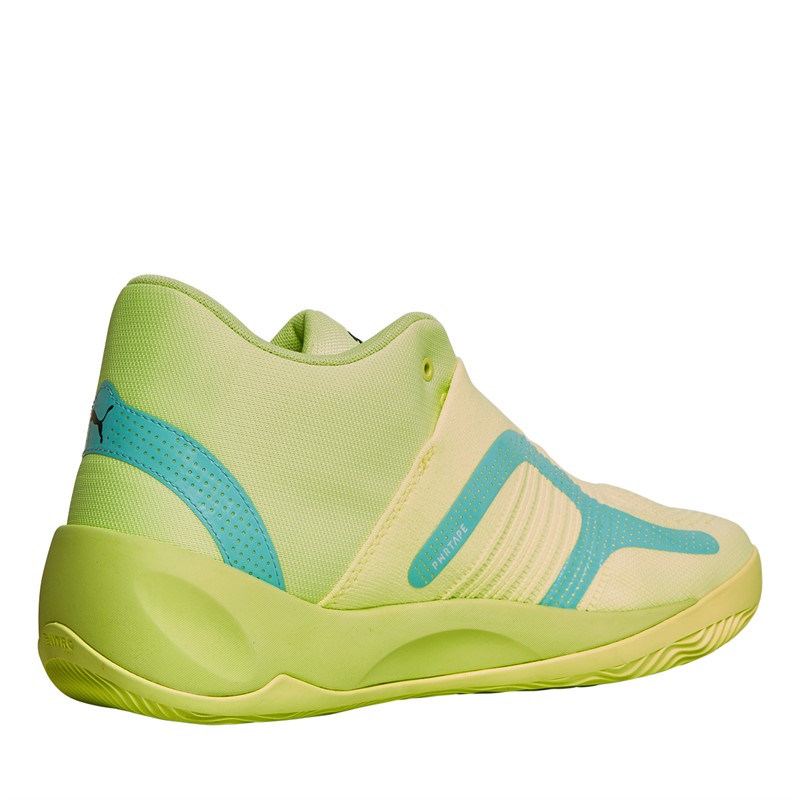 Puma Mens Rise Nitro Basketball Shoes Yellow/Green