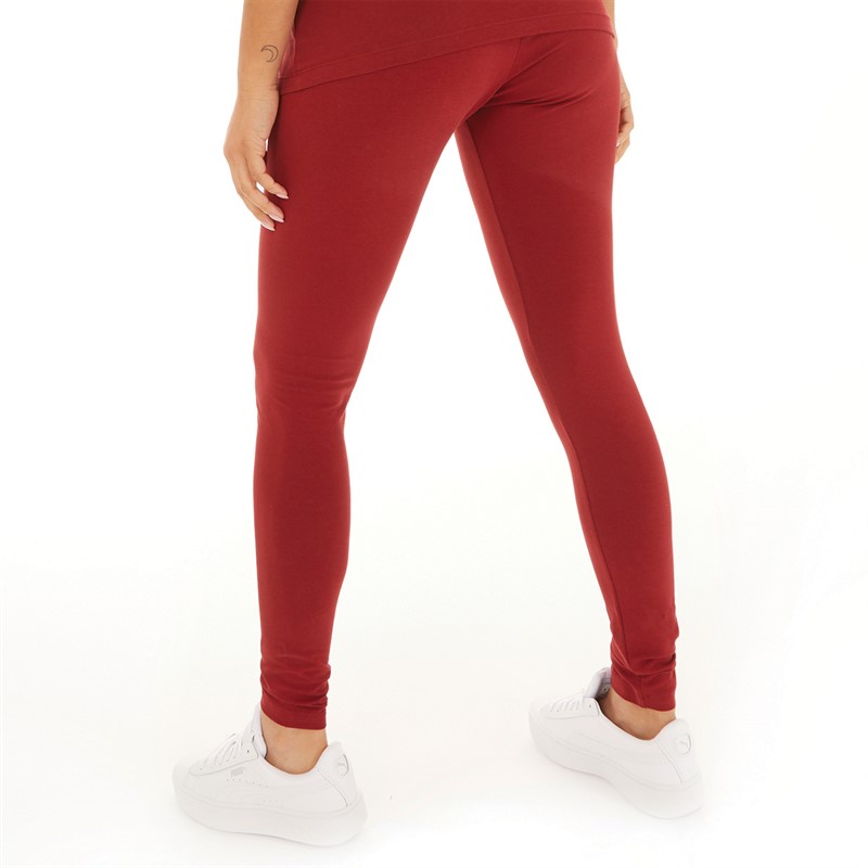 Puma Womens Essentials Logo Leggings Red/Gold