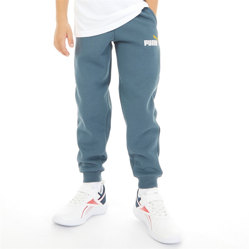 Buy Puma Junior Boys Essentials Logo Joggers Sky Gray