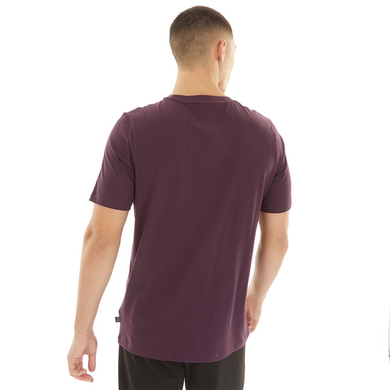 Puma Mens Essentials Tape T-Shirt Plum