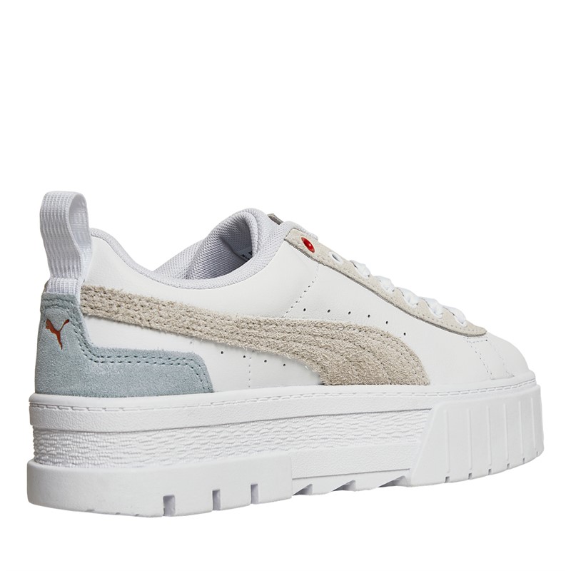 Puma Womens Mayze Mix Material Trainers White/Maple Sky