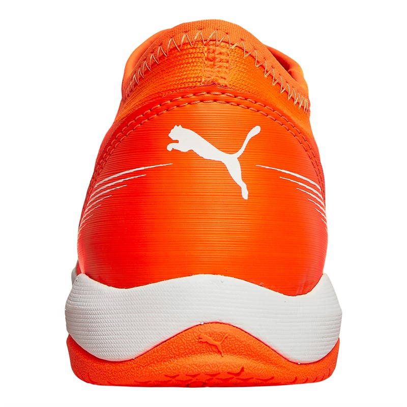 Puma Junior Ultra Match Laceless IT + Mid Indoor Football Boots Ultra Orange