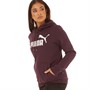 Puma Womens Essentials Big Logo Hoodie Midnight Plum