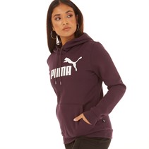 Puma Womens Essentials Big Logo Hoodie Midnight Plum