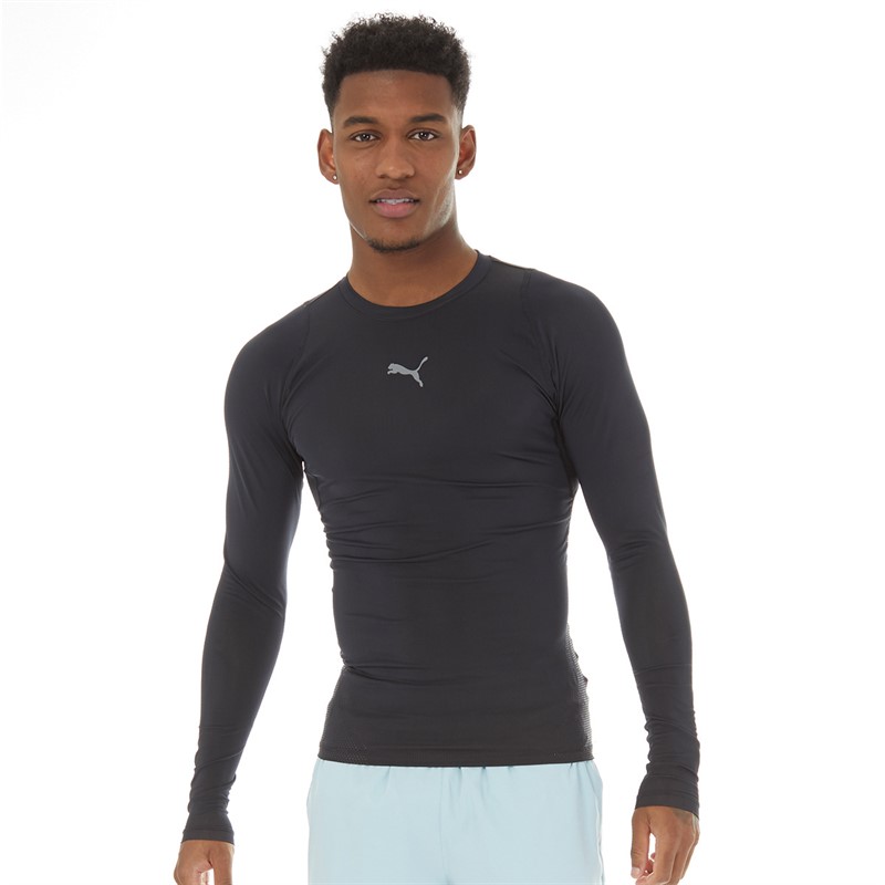 Puma Mens Exo-Adapt Long Sleeve Compression Top Dark Navy