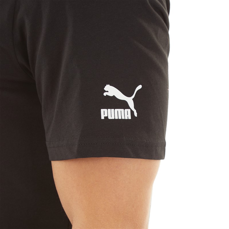 Puma Mens Classics Super Puma Graphic T-Shirt Puma Black