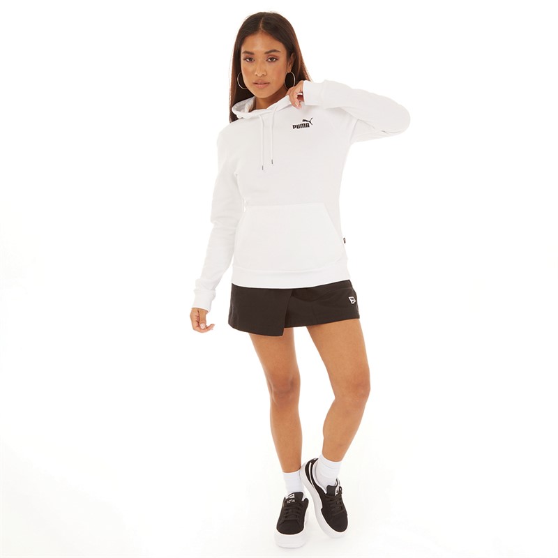 Puma Womens Essentials Small Logo Hoodie Puma White