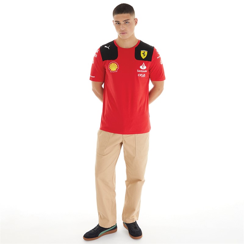 Puma Mens Scuderia Ferrari Sainz T-Shirt Rosso Corsa