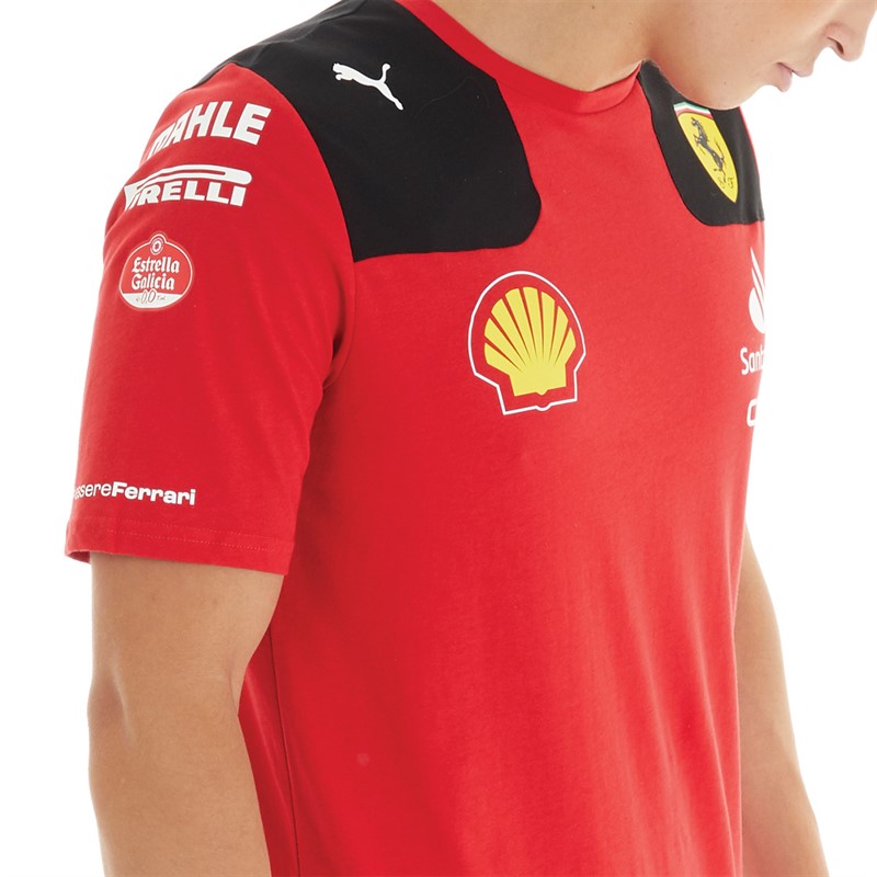 Puma Mens Scuderia Ferrari Sainz T-Shirt Rosso Corsa