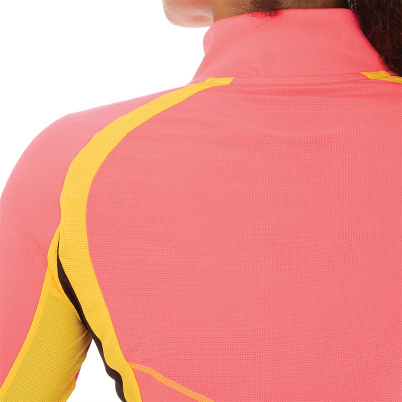 Puma Womens Individual Blaze Training 1/4 Zip Top Sunset Glow