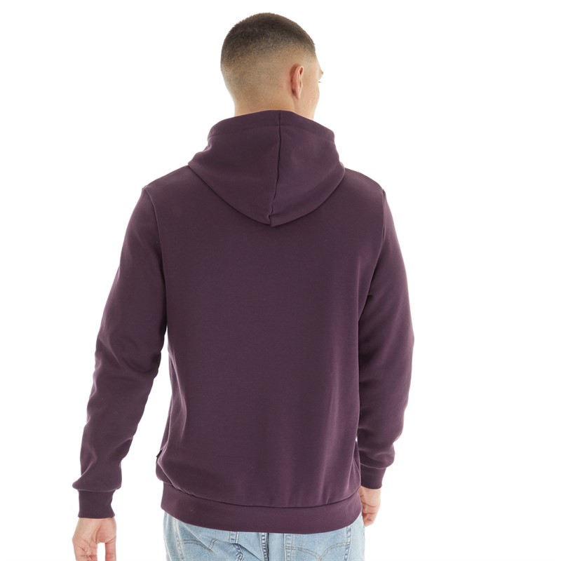 Puma Mens Essentials Big Logo Hoodie Plum