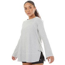 Puma Womens Maternity Studio Bell Long Sleeve Top Light Grey Heather