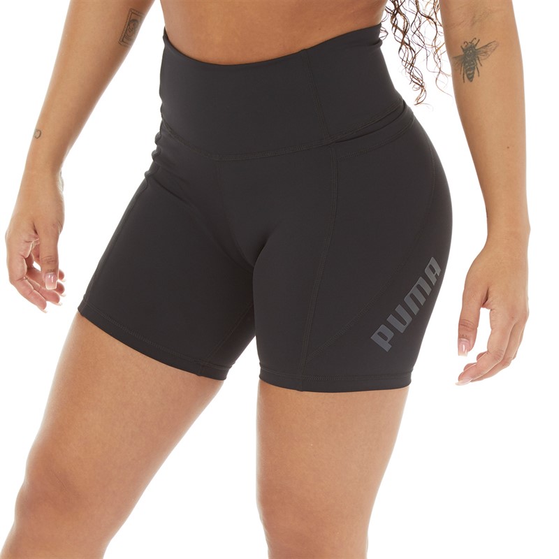 Puma Womens Train Logo Eversculpt 5 Tight Shorts Puma Black