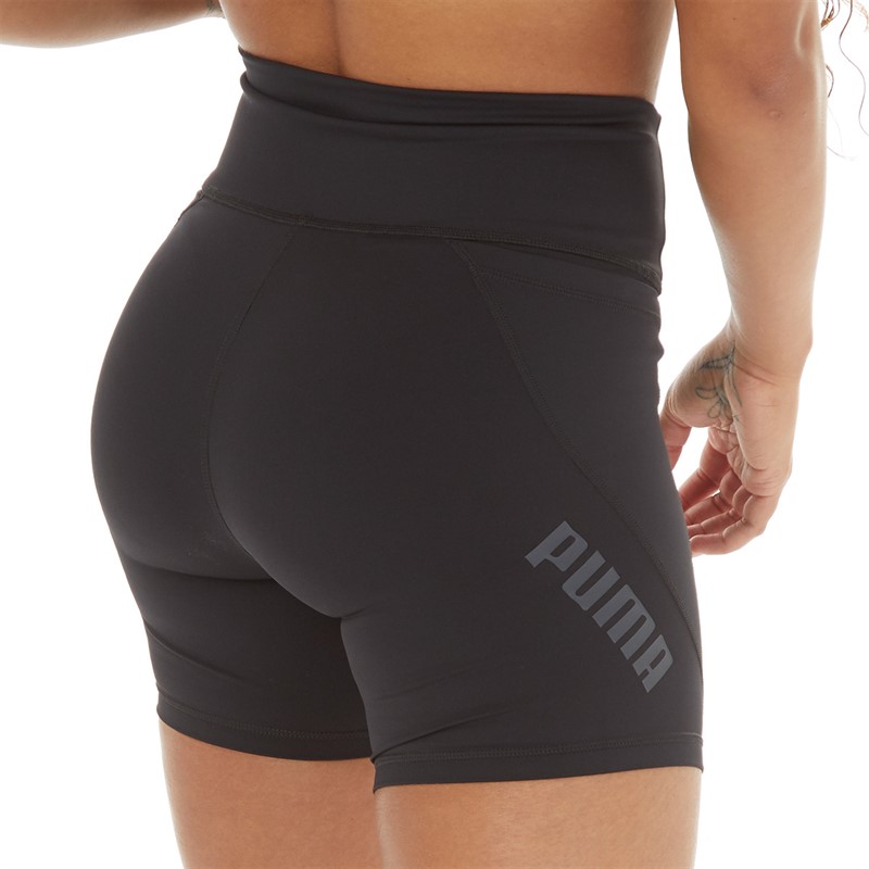 Puma Womens Train Logo Eversculpt 5 Tight Shorts Puma Black