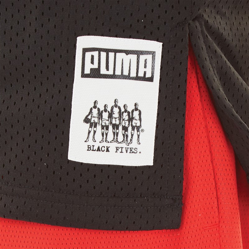 Puma Mens Black Fives Ballroom Basketball Jersey Puma Black