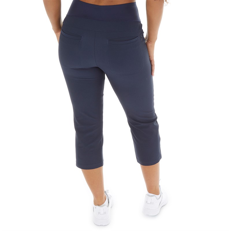 Puma Womens Power Shape Golf Capri Pants Navy Blazer