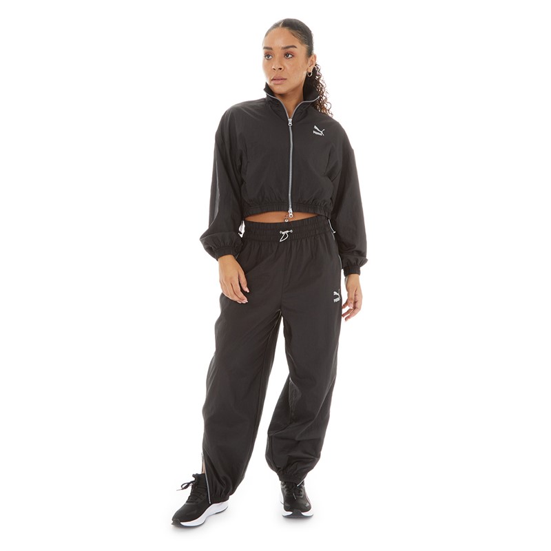 Puma Womens SQ Woven Cropped Track Jacket Puma Black