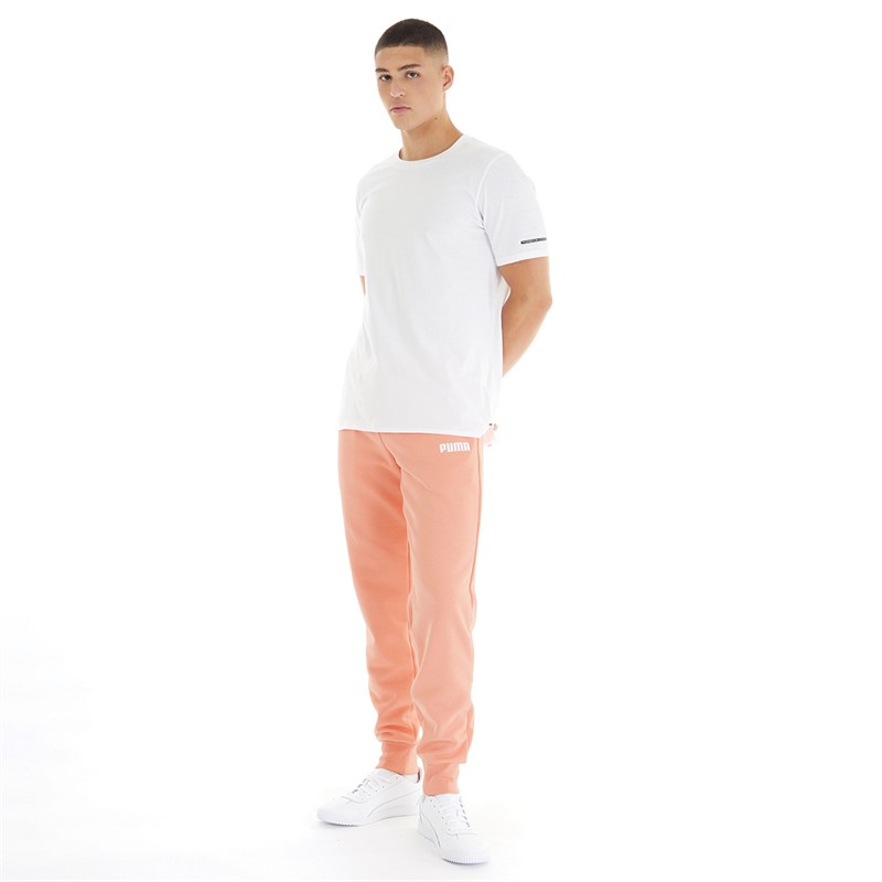 Puma Mens Essentials Logo Joggers Burnt Coral