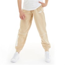 Puma Girls Power Colorblock High-Waist Pants Light Sand