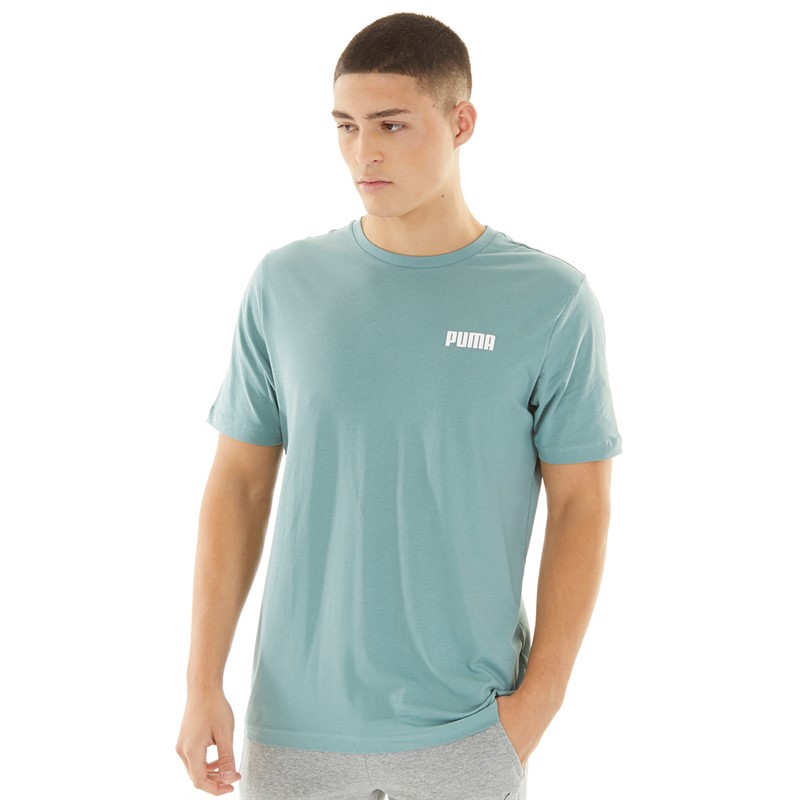 Puma Mens Essentials Small Puma T-Shirt Adriatic