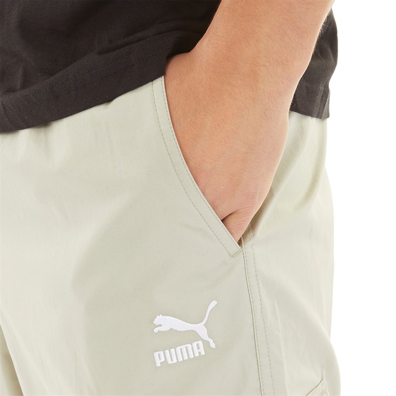 Puma Mens Classics Woven Track Pants Pebble Grey