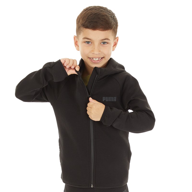 Buy Puma Junior Boys Spacer Full Zip Hoodie Puma Black