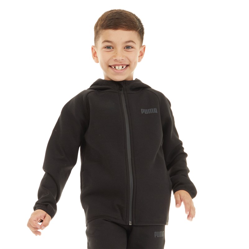 Puma Junior Boys Spacer Full Zip Hoodie Puma Black